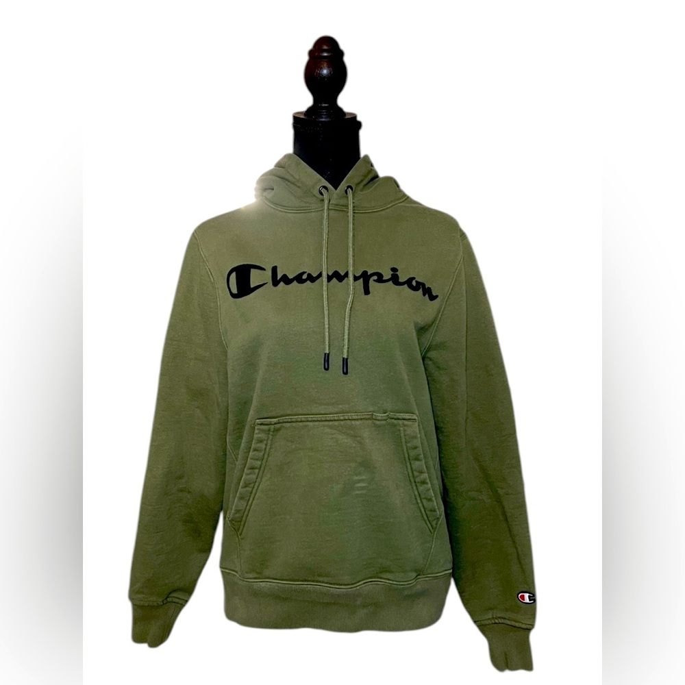Champion Hoodie - Size Small - Army Green